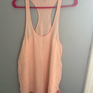 Peach Sleeveless Swim Cover Up